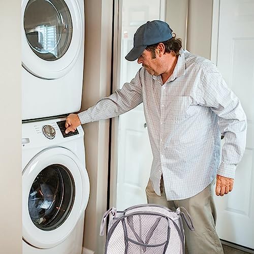 Collapsible Pop Up Laundry Hamper, Extra Large Mesh Foldable Laundry Basket, 28" x 16" x 16", 2 Pack (Black + Grey) - Image 6