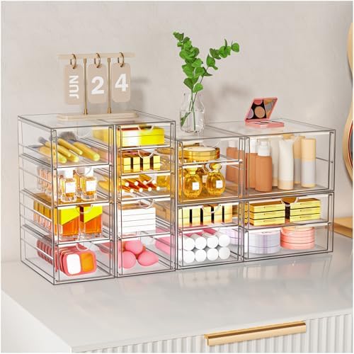Stackable Storage Drawers, Acrylic Organizers,7 Drawers - Image 6