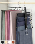 MORALVE Pants Hangers Space Saving - 4 Pack European Beechwood Scarf and Jean Hangers - Closet Organizer and Space Saver Pant Rack, Leggings Hanger, and Scarf Holder with 360° Swivel Hook by MORALVE