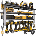 Spampur 420LB Capacity Power Tool Organizer with Charging Station & 6 Outlets | Quick Assembly 4-Layer Heavy Duty Rack for Drills & Batteries | Ultimate Garage Storage & Christmas Gift for Men by Spampur