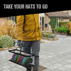 Baseball Cap Storage Bag, Hat Organizer Case, Black Handles, 23" x 6" x 8" - Image 5