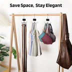 3 Pack Tank Top Hangers, Premium Bra Hanger for Closet Organizer | 2026 Upgraded Design, 360° Rotating & Foldable, Space Saving Wooden Hanger for Tank Tops, Bras, Belts and More (Black) - Image 4