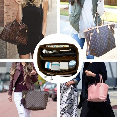 OMYSTYLE Purse Organizer Insert, Felt Tote Bag Organizer Insert with 5 Sizes, Handbag Dividers for Inside Purse, Compatible with Longchamp, Neverful, Speedy and More - Image 5