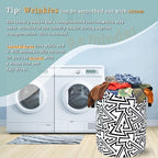 Abstract Arrow Laundry Basket Oxford Cloth Foldable Hamper 18.9x16.5In - Image 6