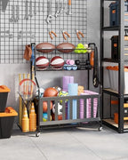 Kitsure Sports Equipment Organizer with Wheels, Garage Ball Storage, 45.6"H - Image 6