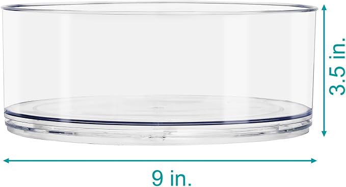 Sorbus Lazy Susan Organizer, Clear Turntable Organizer (Tall + 2 Tiered) - Image 4