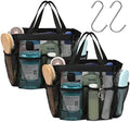 Mesh Shower Caddy Portable - 2 Packs, S-Hook, Shower Bag for Dorm Camping by F-color