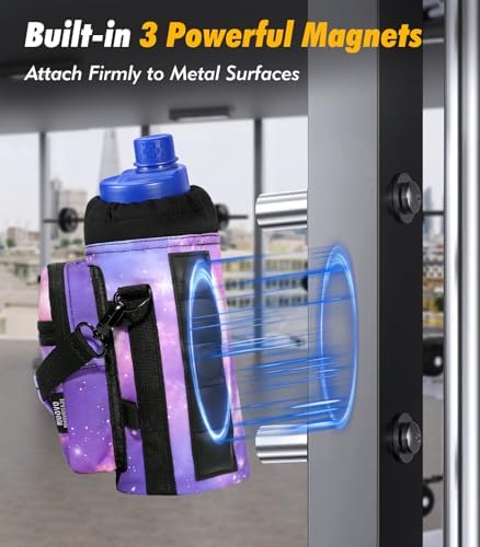Nuovoware Magnetic Gym Bag, 40oz, Water Bottle Carrier, Starry Purple - Image 2