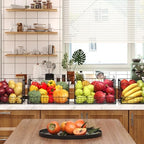 4 Pack XXL Stackable Wire Storage Basket, Extra Large Capacity Pantry Organizer and Storage, Muti-Purpose for Vegetable Fruit Basket & Can Organizer & Snack Rack & Metal Pantry Bin - Image 5