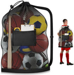 Extra Large Mesh Ball Bag, Heavy Duty 40"x30" Hold 10-12 Soccer Basketball by Hoiny