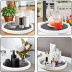 10 Inch Non-Skid Lazy Susan Organizers - Turntable Rack for Cabinet, Pantry Organization and Storage, Kitchen, Fridge, Bathroom Makeup Vanity Countertop, Under Sink Organizing, Spice Rack - Image 2