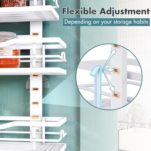 Eastherry Over The Door Pantry Organizer，9-Tier Over The Door Organizer with Adjustable Basket，Metal Hanging Pantry Organizers and Storage for Kitchen, Back of Door Seasoning Rack - Image 5