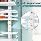 Eastherry Over The Door Pantry Organizer，6-Tier Over The Door Organizer with Adjustable Basket，Metal Hanging Pantry Organizers and Storage for Kitchen, Back of Door Seasoning Rack (White) - Image 6