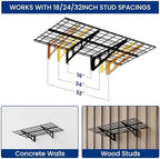 FLEXIMOUNTS 1-Pack 2x4ft Garage Shelving Wall-Mounted Storage Rack, Black - Image 6