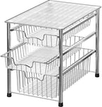 Simple Houseware Stackable 3 Tier Sliding Basket Organizer Drawer, Chrome by SimpleHouseware