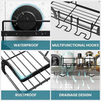 TAILI Shower Caddy Suction Cup 2 Pack, Heavy Duty Bathroom Basket, Black - Image 5