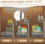 Under Sink Organizer and Storage for Bathroom and Kitchen - 2 Pack 2 Tier - Image 4