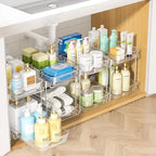 Sevenblue 4-Pack 2-Tier Under Sink Organizer with Pull Out Drawers by Sevenblue