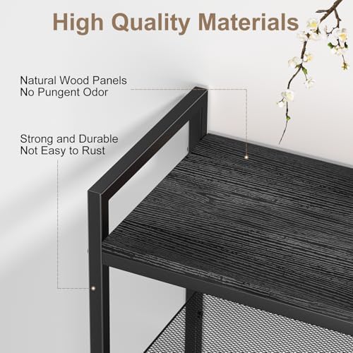 Shoe Rack for Entryway, 5 Tier Height-Adjustable Metal Black Shoe Rack - Image 5