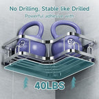 Veken Corner Shower Caddy 3-Pack, Advanced Rustproof Design&Stable Storage - Image 4