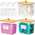 Lifewit Laundry Pods Container with Lid, 0.7 gal, Natural, 3 Pcs by Lifewit
