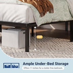 Allewie Queen Bed Frame, 12 Inch Metal Beds with Storage Space, Black - Image 6