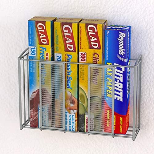 Simple Houseware Over Cabinet Door Mesh Organizer, Silver - Image 4