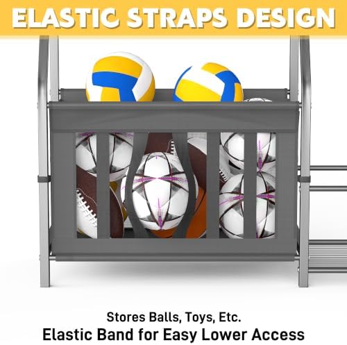 Ultrawall Sports Equipment Organizer, Golf Bag Stand w/Ski & Ball Storage - Image 5