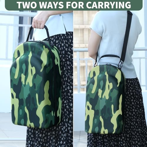 GERMUN Hard baseball hat case, Hat Carrier Travel Case with Adjustable Shoulder Strap, Hat cap case for 12 Baseball Caps - Perfect for Traveling & At-Home Storage (Camo Green) - Image 5
