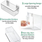 vacane Plastic Over Cabinet Door Organizer, Adhesive Mount Storage Organizer Container Makeup Organizer Hanging Basket Bins For Craft Room, Pantry, Office, Space Saving Holder for Kitchen Bags-XL - Image 4