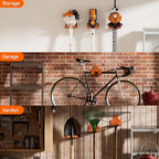 Garage Storage Trimmer Rack, Weed Whackers Holder Organizer, Orange, 1 Pack - Image 3