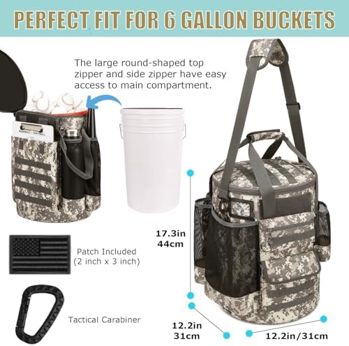 Baseball Bucket Bag Baseball Coaching Accessories Organizer - Image 2