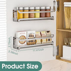 LUCYCAZ 4 Pack Wall Mounted Spice Rack for Kitchen Cabinet,RV,Camper,Sliver - Image 2