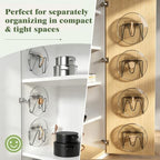 4 Pack Pot Lid Organizer Rack for Cabinet Door, No Drilling - Image 2