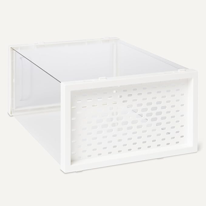 Amazon Basics Stackable and Foldable Clear Shoe Storage Organizer Box, Small, 12-Pack - Image 4