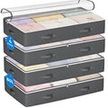 Budding Joy Under Bed Storage Containers, Storage Bins with Clear Lids | Underbed Storage Bags for Blankets, Towels, Comforter, Sweaters, Linen Sheets, Wrapping Paper by BuddingJoy-BuildaJoyfulLifeforYou