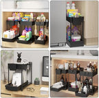 Sevenblue 3-Pack 2-Tier Under Sink Organizers with Sliding Drawers - Image 2