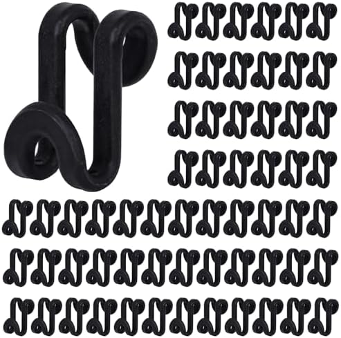 Hanger Hooks Space Saving, 60 PCS Clothes Hanger Connector Hooks | Closet Space Savers for Hanging Clothes, Black by HAKDAY