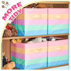 Yinder 12 Pcs Cube Storage Bin Rainbow Colorful 10.5''x10.5''x11'' Storage Bins for Playroom Decor Colorful Bins for Kids Foldable Baskets for Nursery Organizer Boxes Fabric Boxes - Image 6