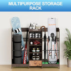 Golf Bag Storage Organizer Holds 2 Golf Bags for Garage - Wooden Rack - Image 4