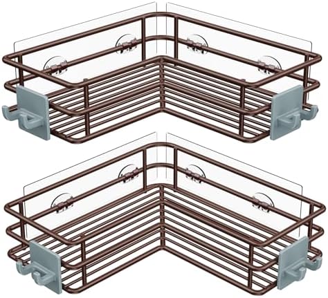 Nieifi Corner Shower Shelves, Adhesive Shower Caddy, Bathroom Organization by Nieifi