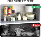 Bobomoment Clear Cabinet Organizer, Stackable Shelf Organizer Set of 2 - Image 4