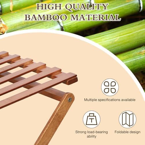 Bamboo Shoe Rack 5/6 Tier Foldable Shoe Rack for Entryway - Image 2