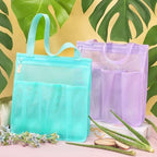 famichan Mesh Shower Caddy Portable, Gym Travel Camp Dorm Room Essentials for College Student Boy Girl, Bathroom Shower Bag - Blue - Image 7