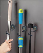 2PCS Magnetic Broom Hooks, Space-Saving Mop Rake Rack, Stainless Steel Heavy Duty Mop Handle - Image 4
