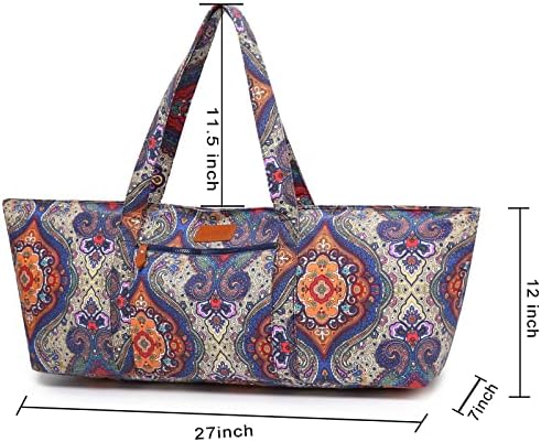 Large Yoga Mat Bag for Women & Men, Full-Zip Gym Bag with Yoga Mat Holder - Image 3
