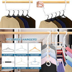 24 Pack Hangers Space Saving Magic Plastic Hanger Organizer White | Shirt Space Saving Hangers, Multi Clothes Hangers Space Saver for Closet Organizers Storage College Dorm Room Essentials - Image 5