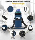 Nuovoware Magnetic Gym Bag, 40oz, Water Bottle Carrier Holder, Indigo - Image 3