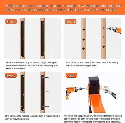 Ultrawall Wall Mount Wood Organizer and Lumber Storage Rack with 3-Level - Image 5