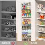 ElegantArray 10-Tier Pantry Door Organizer, White - Image 5